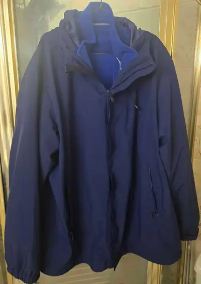 Men's Softshell Hooded Removable Fleece Lined All Weather Jacket, View more