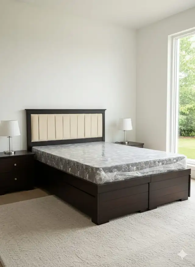 Queen bed frame with free delivery in Beds & Mattresses in Downtown-West End - Image 7