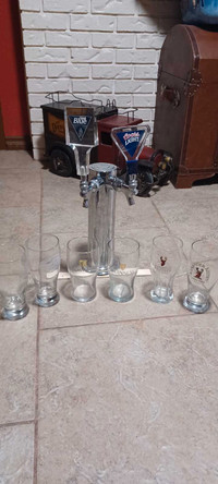 Draught tower & glasses