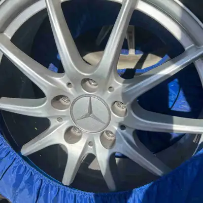 I am selling a set of 4 Mercedes rims with Pirelli snow tires. The tires are run-flats. The tire siz...