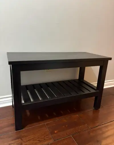 Bench wood with shoe shelf, View more
