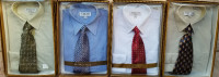 Boy shirt and tie set- Brand New in box-various colors Sz 8