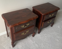 Two Beautiful Mahogany Wood Nightstands for Sale $350