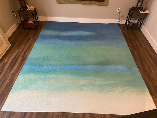 Herrell Performance Blue/Teal Rug - Mint Condition in Rugs, Carpets & Runners in City of Halifax - Image 2