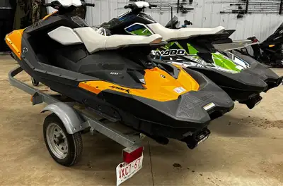 2014 & 2015 Seadoo Sparks 900HO including covers and double trailer. 2015 = 55hrs 2014 = 45hrs Excel...