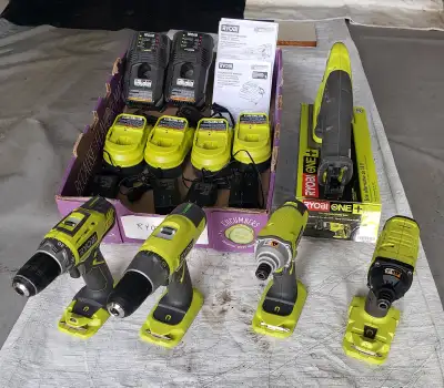 Ryobi 18V Cordless Tools / Batt / Chrg, View more