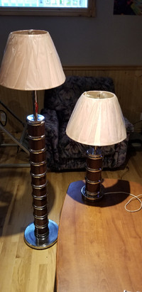lampes (1 de table et 1 de plancher)