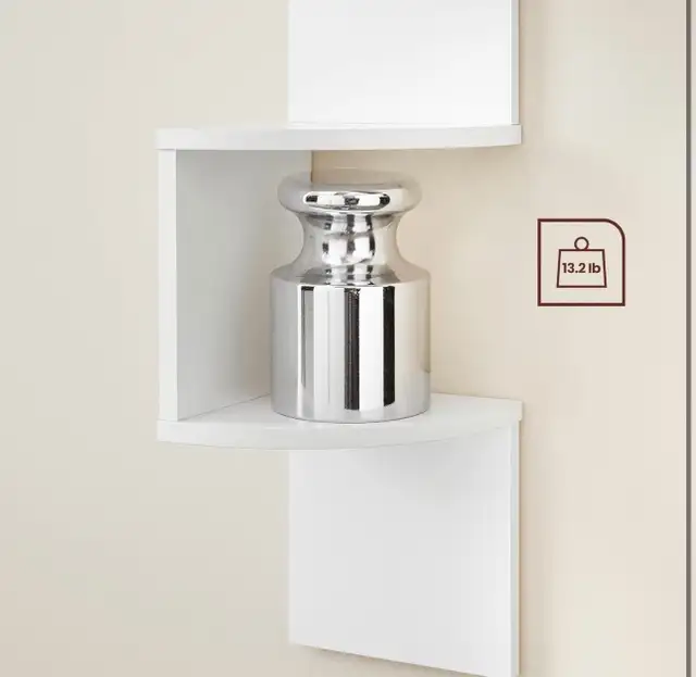VASAGLE 5-Tier Wall-Mounted Corner Shelf in Bookcases & Shelving Units in Oshawa / Durham Region - Image 7