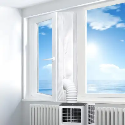 Hot Air Stop: The window seal for portable air-conditioners kit keeps the cool air inside your room...