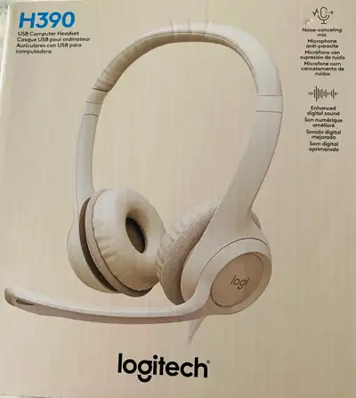 Brand New in box Logitech headset (white), pick up in Elmwood. Did not see warning on box so changed...