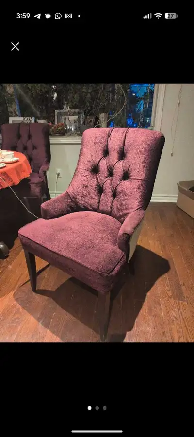 Set of 4 costume upholstered dining chairs, View more