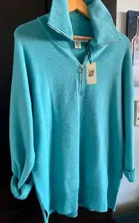 Brand 100% new XL size MAX STUDIO turquoise long sweater