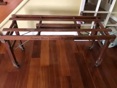 Antique Wooden Tub Bench – Patented 1923, Unique Piece!, View more