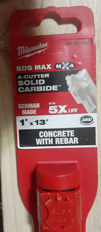Milwaukee 1"x13" concrete and rebar(carbide)