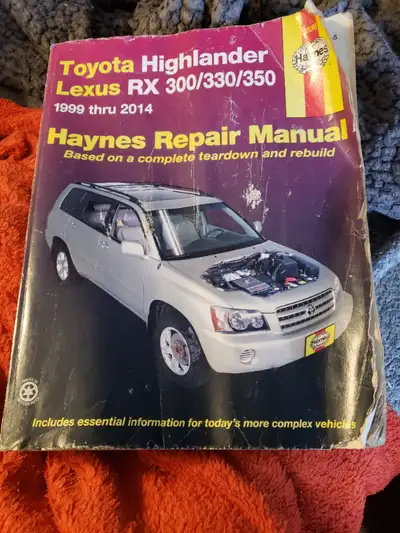 Toyota Highlander Lexus RX 300/330/350 Haynes Repair Manual 1999, View more