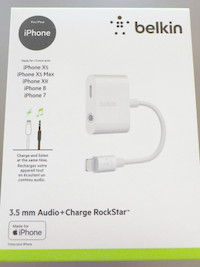 Lightning to 3.5mm audio adapter with charging