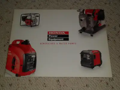 For sale is a Honda Power Equipment Generator & water pumps BOOK. Great condition! 11" x 8.5" 18 pag...