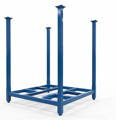 Industrial-grade stacking rack. Size 1 - 48" x 48" x 44.8" Size 2 - 48" x 48" x 56.8" Stackable up t...