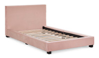 New Chesani Twin/Single Pink Upholstered Bedframe