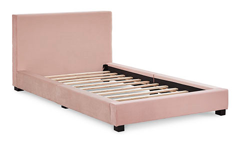 New Chesani Twin/Single Pink Upholstered Bedframe in Beds & Mattresses in Nanaimo
