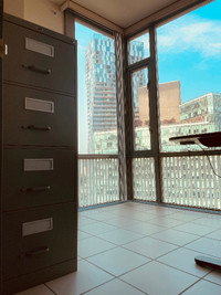 Vertical Legal File Cabinet, 4-Drawer, Grey