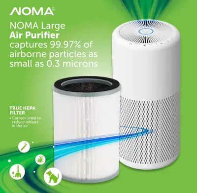 NOMA Large True HEPA Air Purifier with Night Light - RRP $350, View more