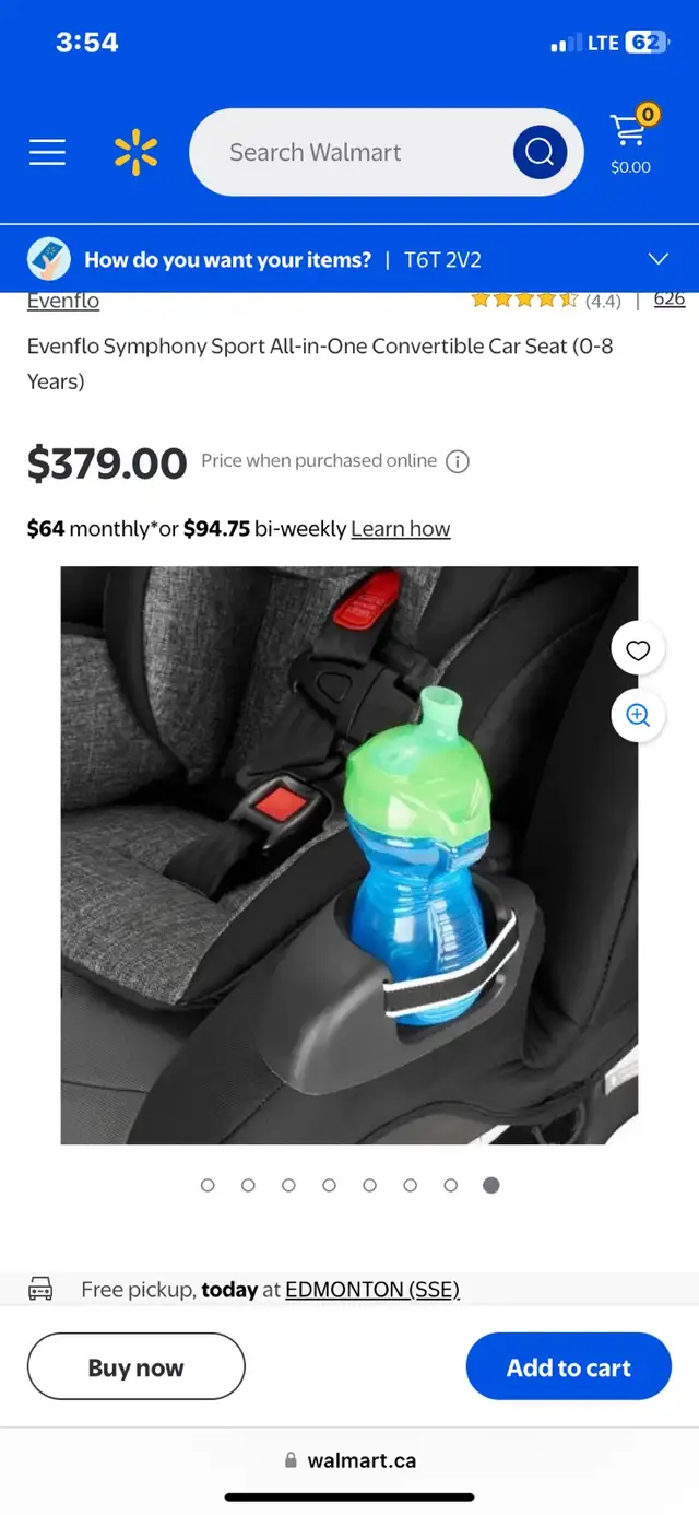 Evenflo Symphony Sport All-in-One Convertible Car Seat in Other in Edmonton - Image 9