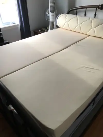 2 Insertions ferme et semi-ferme  lit queen Duo matelas Houde, View more