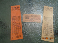 CNR GTR tickets, ticket stubs, ticket folders