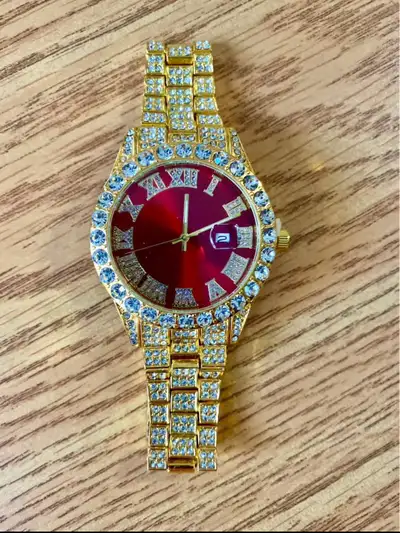 Gold Red Diamond Watch, View more