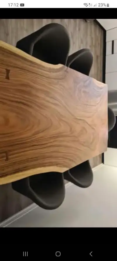 Wooden kitchen table with 7 chairs for sale, View more