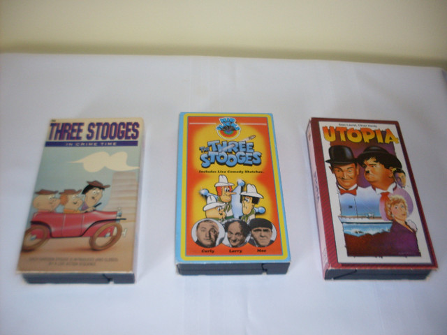 Three Stooges cassettes (3) VHS dans CD, DVD et Blu-ray  à Longueuil/Rive Sud