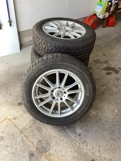 I have four Alloy Rims with Winter tires 215/60R16 [ 1 tire is not good ]. Took them off my Nissan A...