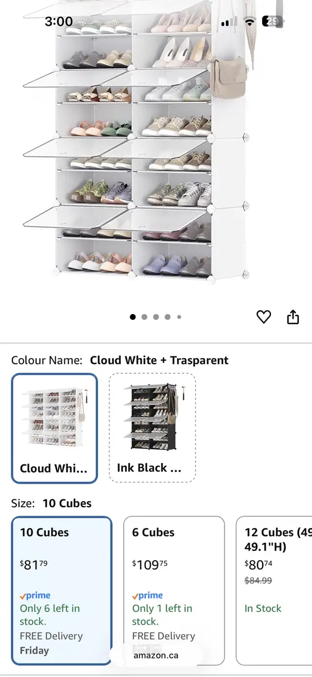 SONGMICS 10-Tier Modular Shoe Storage Rack in Storage & Organization in Oshawa / Durham Region - Image 9