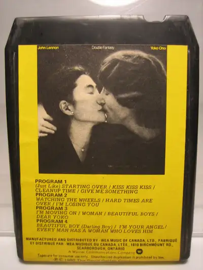 JOHN LENNON & YOKO ONO - DOUBLE FANTASY 8 - TRACK CARTRIDGE TAPE, View more