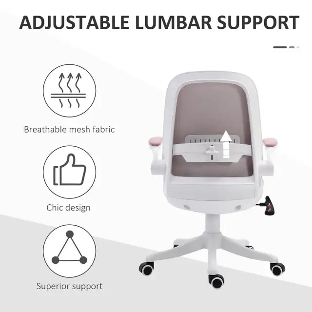 Office Chair 360° Swivel Task Desk Breathable Fabric Computer Ch in Chairs & Recliners in Markham / York Region - Image 7