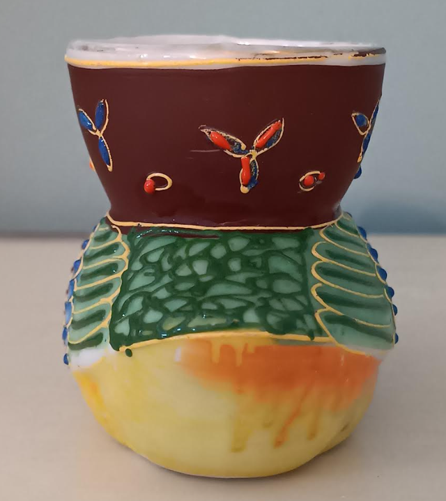 Vintage Moriage Porcelain Bird Hen Quail Egg Cup Eggcup Japan in Arts & Collectibles in Markham / York Region - Image 6