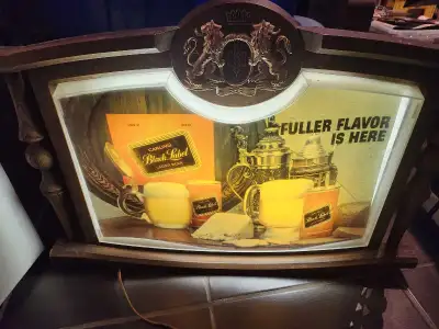 Enseigne Lumineuse Black label 1971, View more