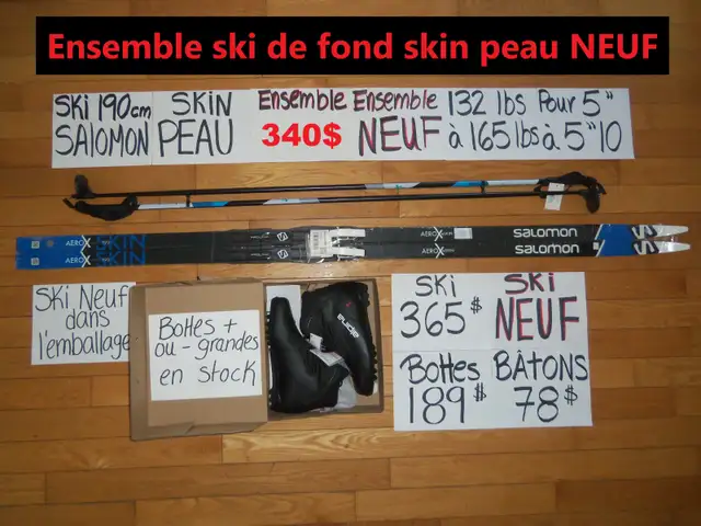 Ensembles kit ski de fond skin peau NEUF ENSEMBLES COMPLET NEUF in Ski in Lévis - Image 2