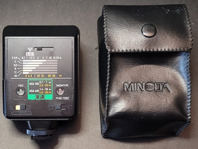 Vintage Minolta Auto 280PX Shoe Mount Flash and Case in Cameras & Camcorders in Winnipeg - Image 2