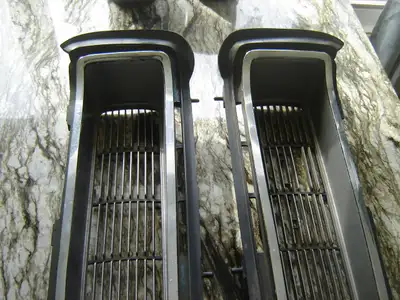 Original GTO grille includes the chrome moldings. Drivers side has one bar (below the GTO emblem mou...