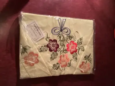 Embroidered bed sheet  80”x100” and pillowcase, View more