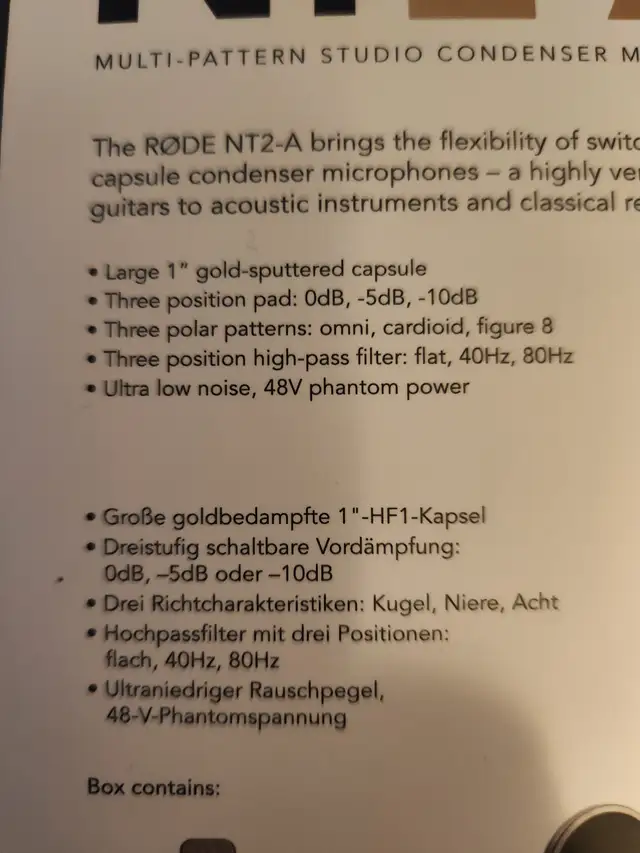 *New* RODE (NT2-A) Multi-Pattern Condenser Microphone Package in Pro Audio & Recording Equipment in City of Toronto - Image 4