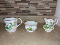 3 Pieces Royal Albert Trillium Creamer Sugar Mug Cup