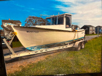 20' 03" baby cape island and trailer, 30 hp Honda motor