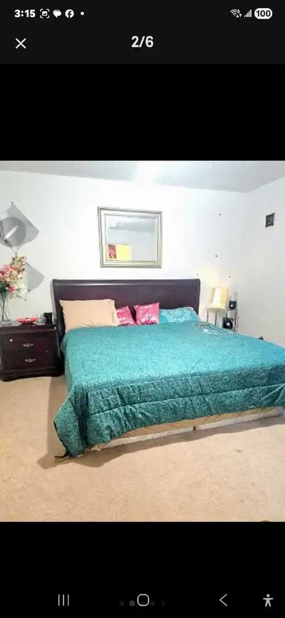 Fully Furnished Master Bedroom with King-Size Furniture & Full Washroom – Ready for Rent share room...