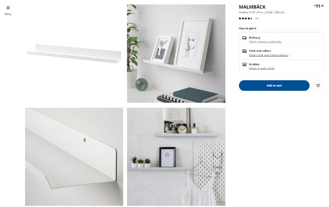 IKEA MALMBÄCK Display shelf - White in Bookcases & Shelving Units in Mississauga / Peel Region - Image 2