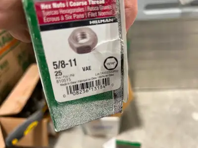 (32) 5/8-11x10 hex bolts with washers and nuts, View more