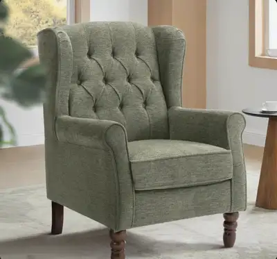 Wingback Modern Accent Chair - Green, View more