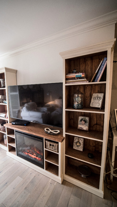 Electric Fireplace with Interlocking Custom made Bookcases in Bookcases & Shelving Units in Gatineau - Image 3